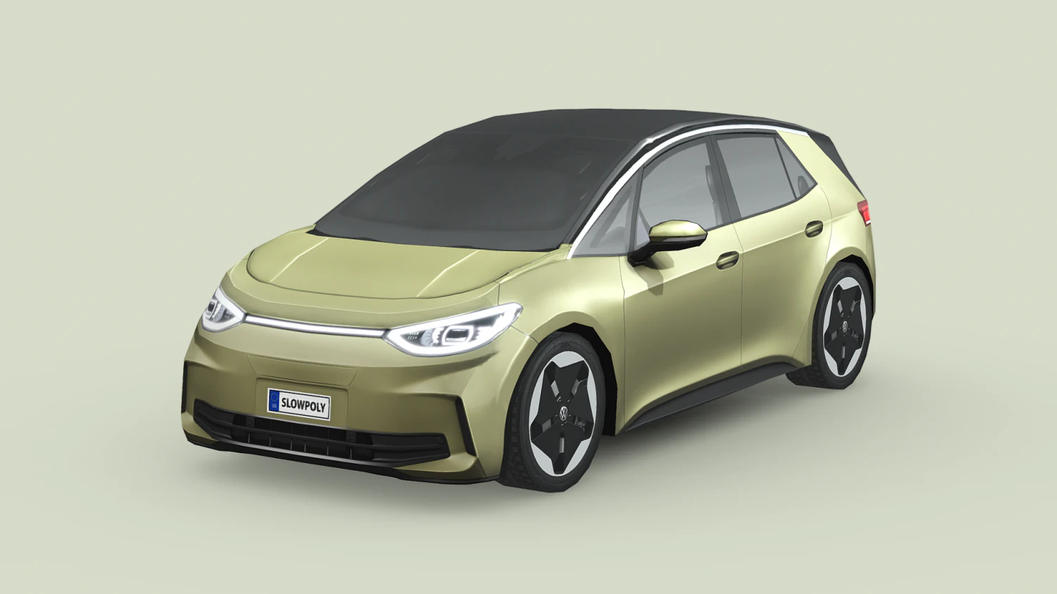 Volkswagen ID3 2024 3D Model .c4d .max .obj .3ds .fbx .stl .blend 