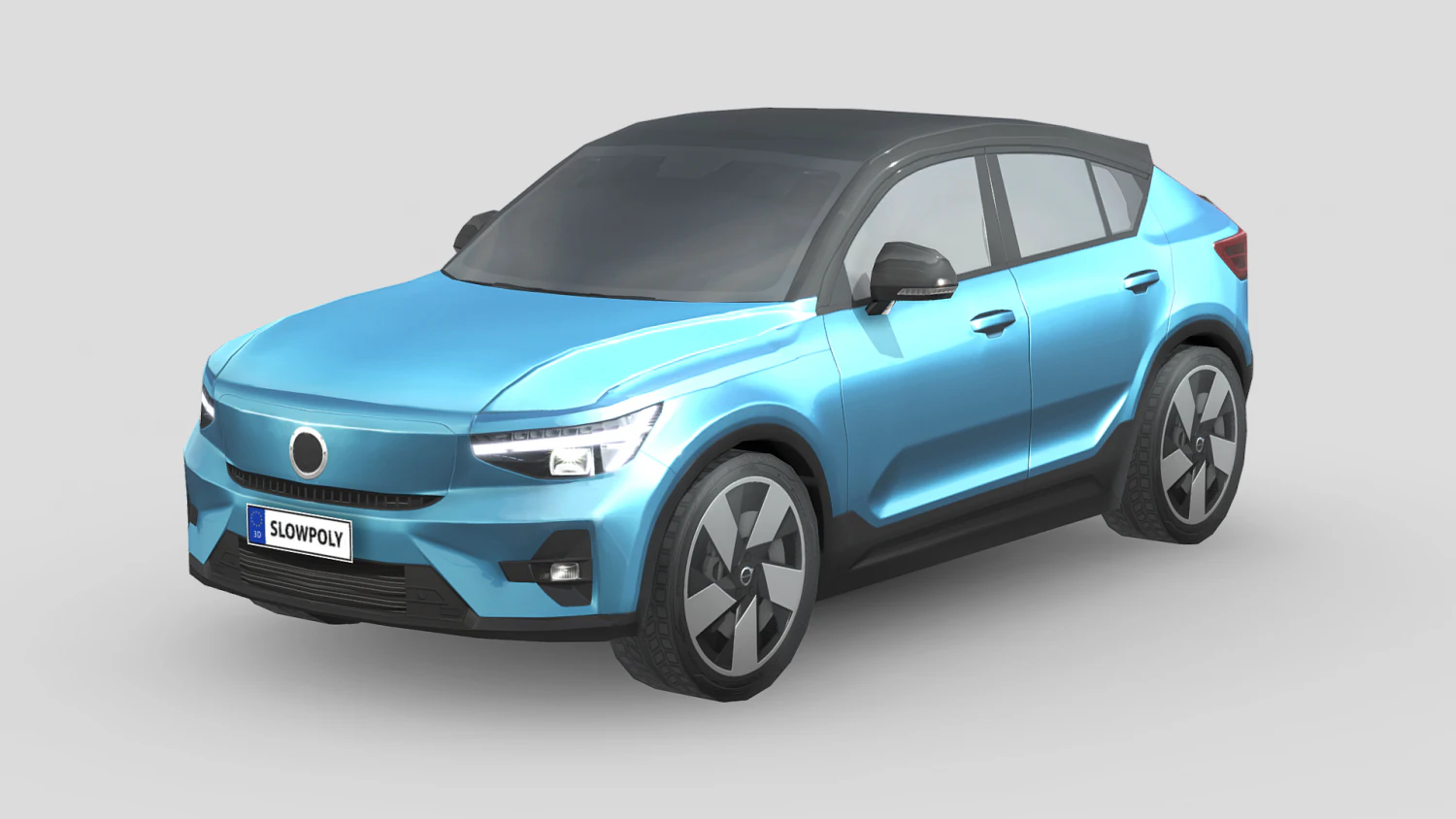 Volvo C40 Recharge 3D Model .c4d .max .obj .3ds .fbx .stl .blend 