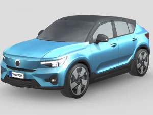 Recarga Volvo C40 Modelo 3D