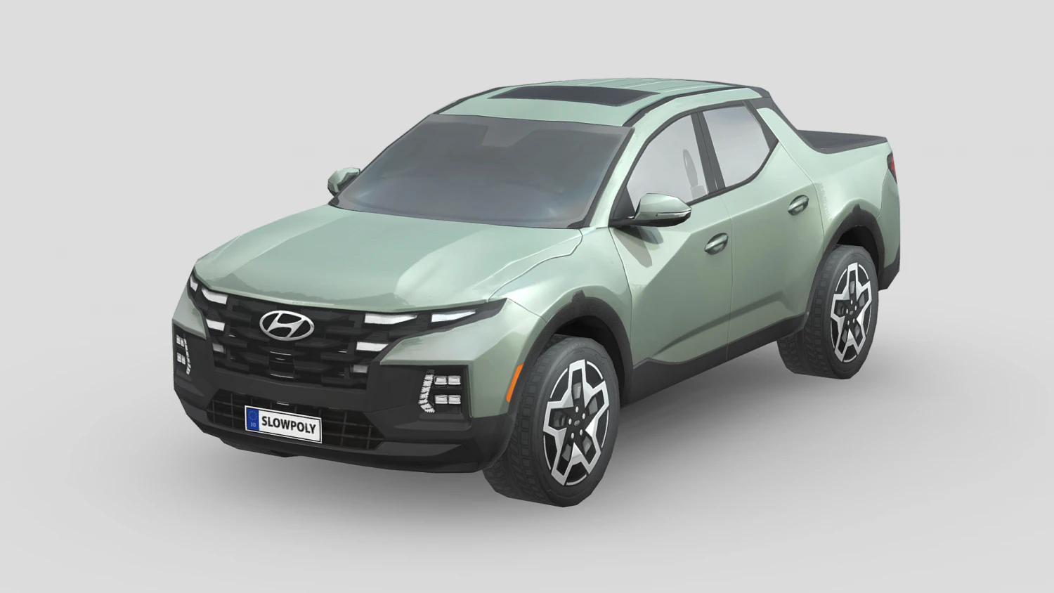 Hyundai Santa Cruz 3D Model .c4d .max .obj .3ds .fbx .stl .blend 