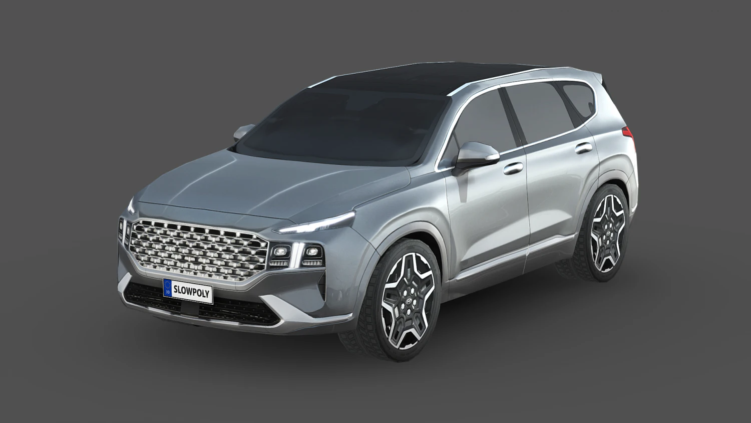 Hyundai Santa Fe 2021 3D Model .c4d .max .obj .3ds .fbx .stl .blend