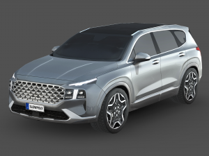 Hyundai Santa Fe 2021 3D Model