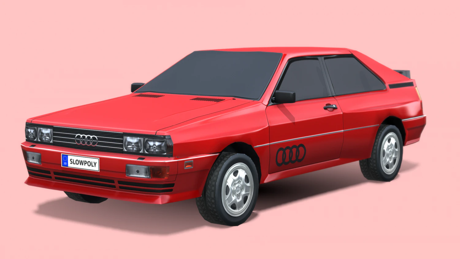 Audi Quattro 1980 3D Model .c4d .max .obj .3ds .fbx .stl .blend