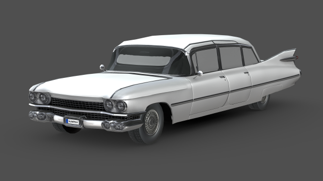 Cadillac Fleetwood 75 sedan 1959 3D Model .c4d .max .obj .3ds .fbx .stl .blend 