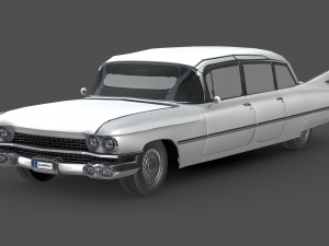 Cadillac Fleetwood 75 sedan 1959 3D Model