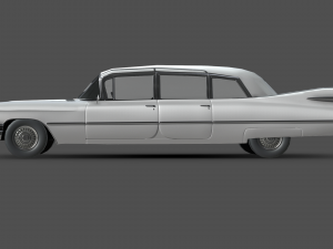 Cadillac Fleetwood 75 sedan 1959 3D Model