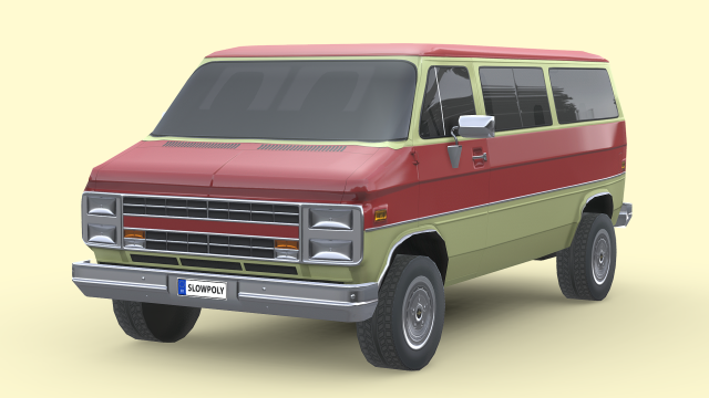 Chevrolet Beauville 1988 3D Model .c4d .max .obj .3ds .fbx .stl .blend 