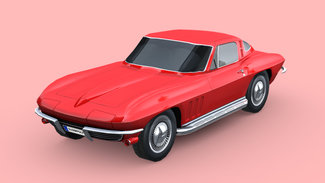 Chevrolet Corvette Sting Ray 1965 Modèle 3D .c4d .max .obj .3ds .fbx .stl .blend 
