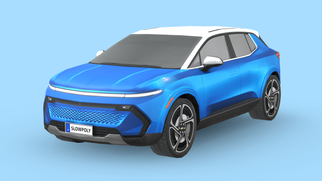 Chevrolet Equinox EV 2024 Model 3D .c4d .max .obj .3ds .fbx .stl .blend 
