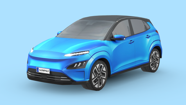 Hyundai KONA Electric 2022 Modelo 3D .c4d .max .obj .3ds .fbx .stl .blend 