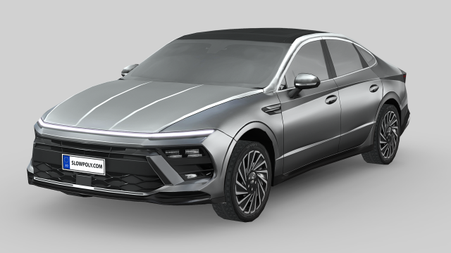 Hyundai Sonata 2024 3D Model .c4d .max .obj .3ds .fbx .stl .blend 