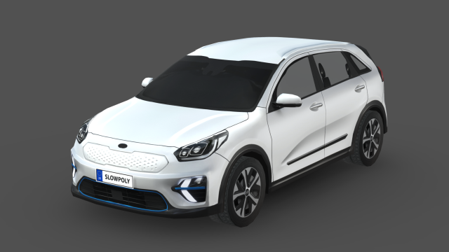 Kia Niro EV 3D Модель .c4d .max .obj .3ds .fbx .stl .blend