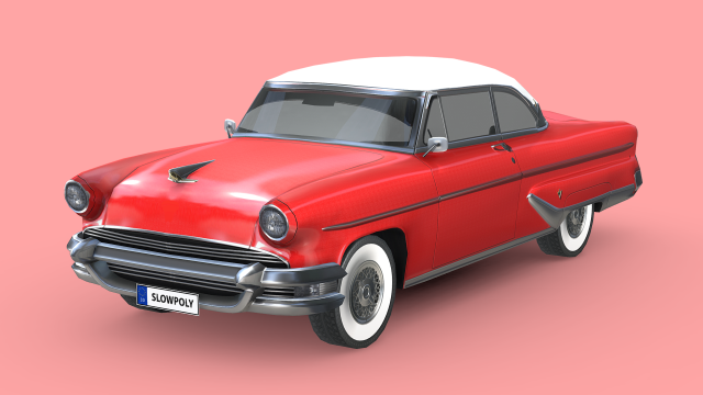 Lincoln Capri Hardtop Coupe 1955 Modello 3D .c4d .max .obj .3ds .fbx .stl .blend 