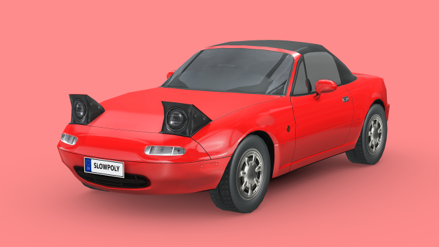 Mazda MX-5 1989 Modello 3D .c4d .max .obj .3ds .fbx .stl .blend 