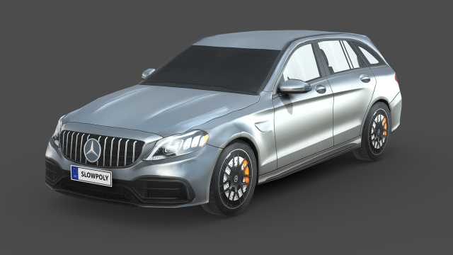 Mercedes Benz AMG C63 Estate 3D Model .c4d .max .obj .3ds .fbx .stl .blend 