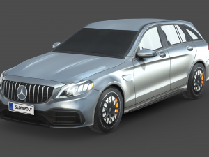 Mercedes Benz AMG C63 Estate 3D Model