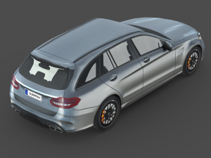 Mercedes Benz AMG C63 Estate 3D Model