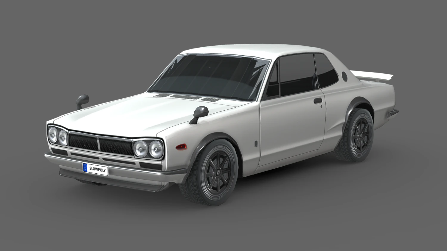 Nissan Skyline 1969 3D Model .c4d .max .obj .3ds .fbx .stl .blend