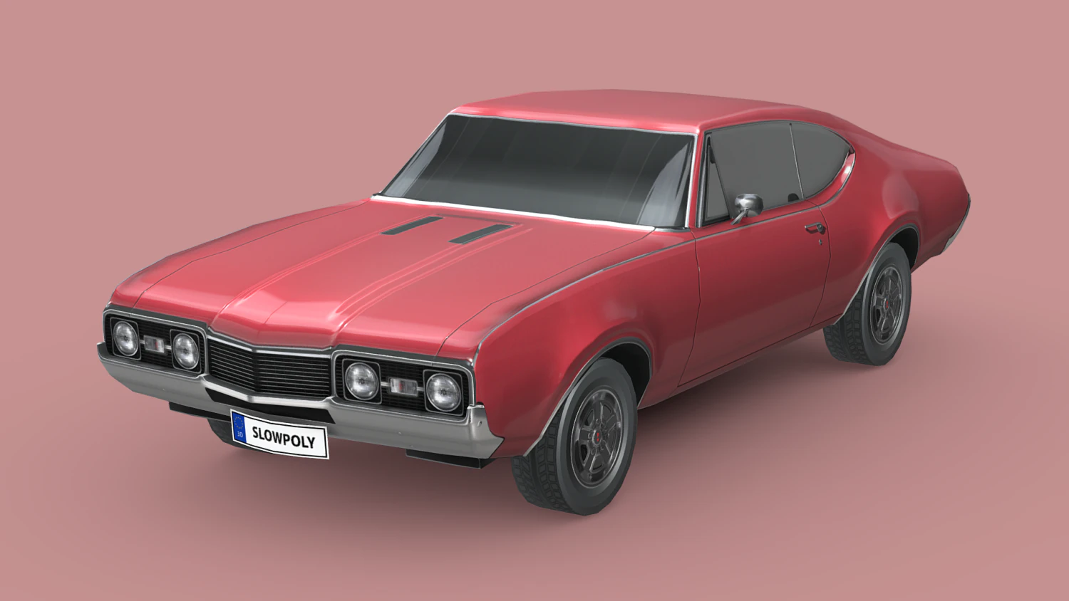 Oldsmobile Cutlass 442 1966 3D Model .c4d .max .obj .3ds .fbx .stl .blend 