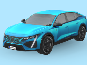 Peugeot 408 2022 3D मॉडल