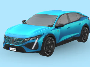 Peugeot 408 2022 3D Modell