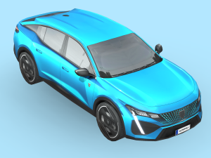 Peugeot 408 2022 3D 模型