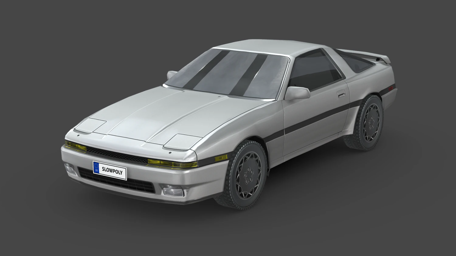 Toyota Supra 1986 3D Model .c4d .max .obj .3ds .fbx .stl .blend 