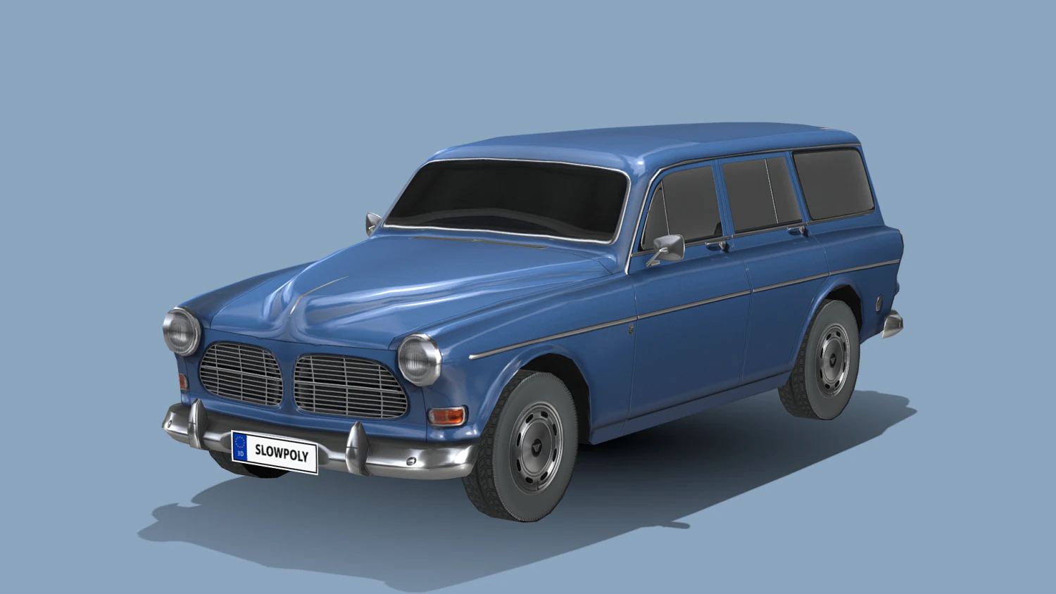 Volvo Amazon Wagon 1961 3D Model .c4d .max .obj .3ds .fbx .stl .blend