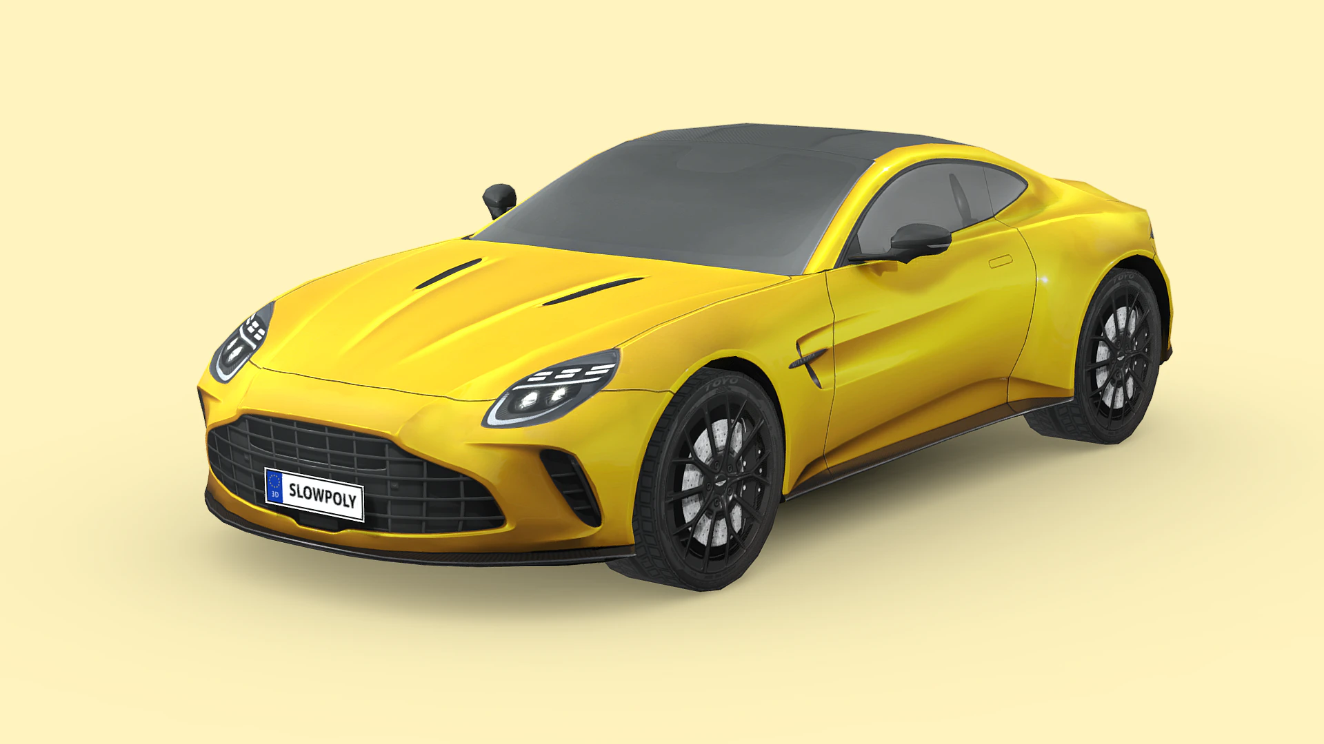 Aston Martin Vantage 2024 3D Model .c4d .max .obj .3ds .fbx .stl .blend 