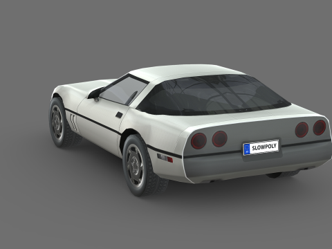 Chevrolet Corvette C4 coupe 1983 3D Model
