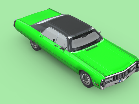 Chrysler Imperial LeBaron 4-door hardtop 1971 3D Модель