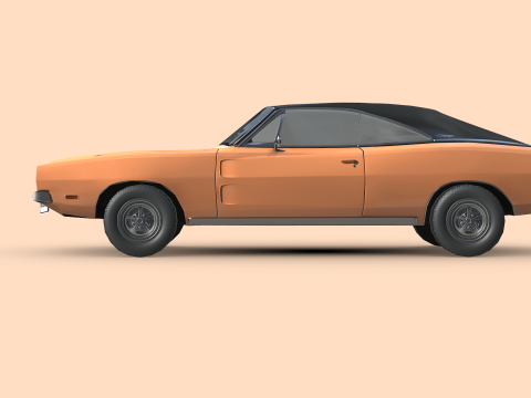 Dodge Charger RT 1969 3D Model