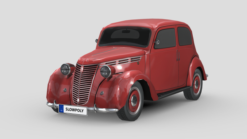 Fiat 1100 B 1949 Modèle 3D .c4d .max .obj .3ds .fbx .stl .blend 