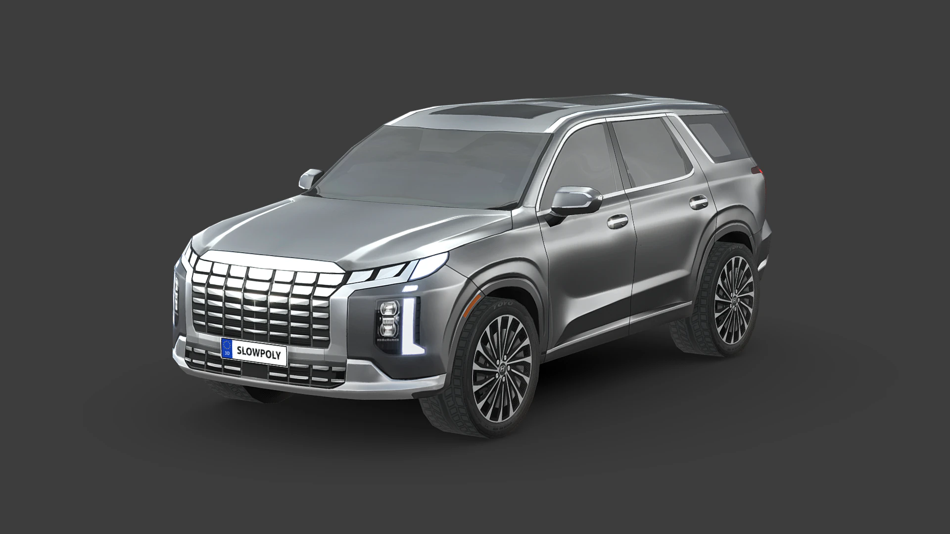 Hyundai Palisade 2023 3D Model .c4d .max .obj .3ds .fbx .stl .blend 