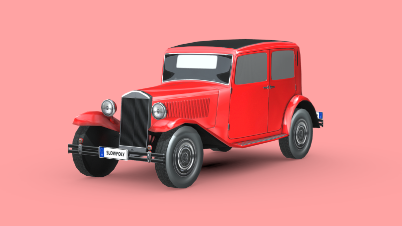Lancia Augusta 1933 3D 모델 .c4d .max .obj .3ds .fbx .stl .blend 
