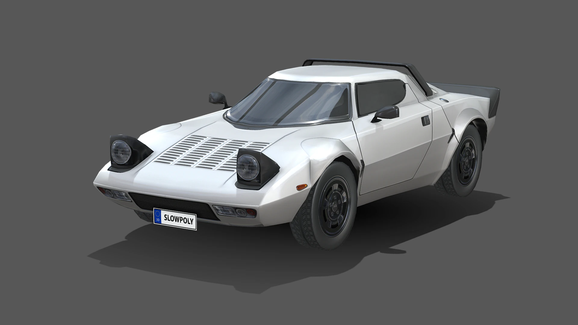 Lancia Stratos 1974 3D Model .c4d .max .obj .3ds .fbx .stl .blend