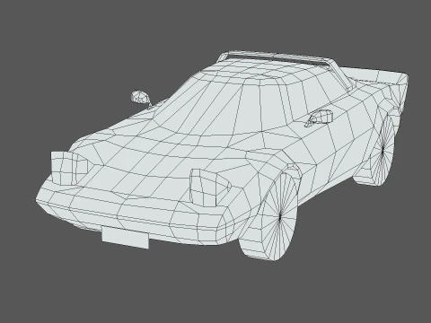 Lancia Stratos 1974 3D Model