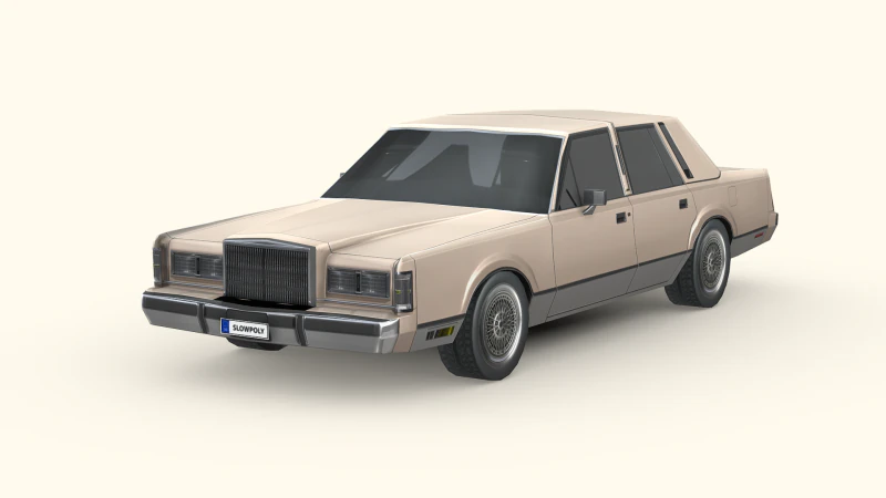 Lincoln Town Car 1989 Modelo 3D .c4d .max .obj .3ds .fbx .stl .blend 
