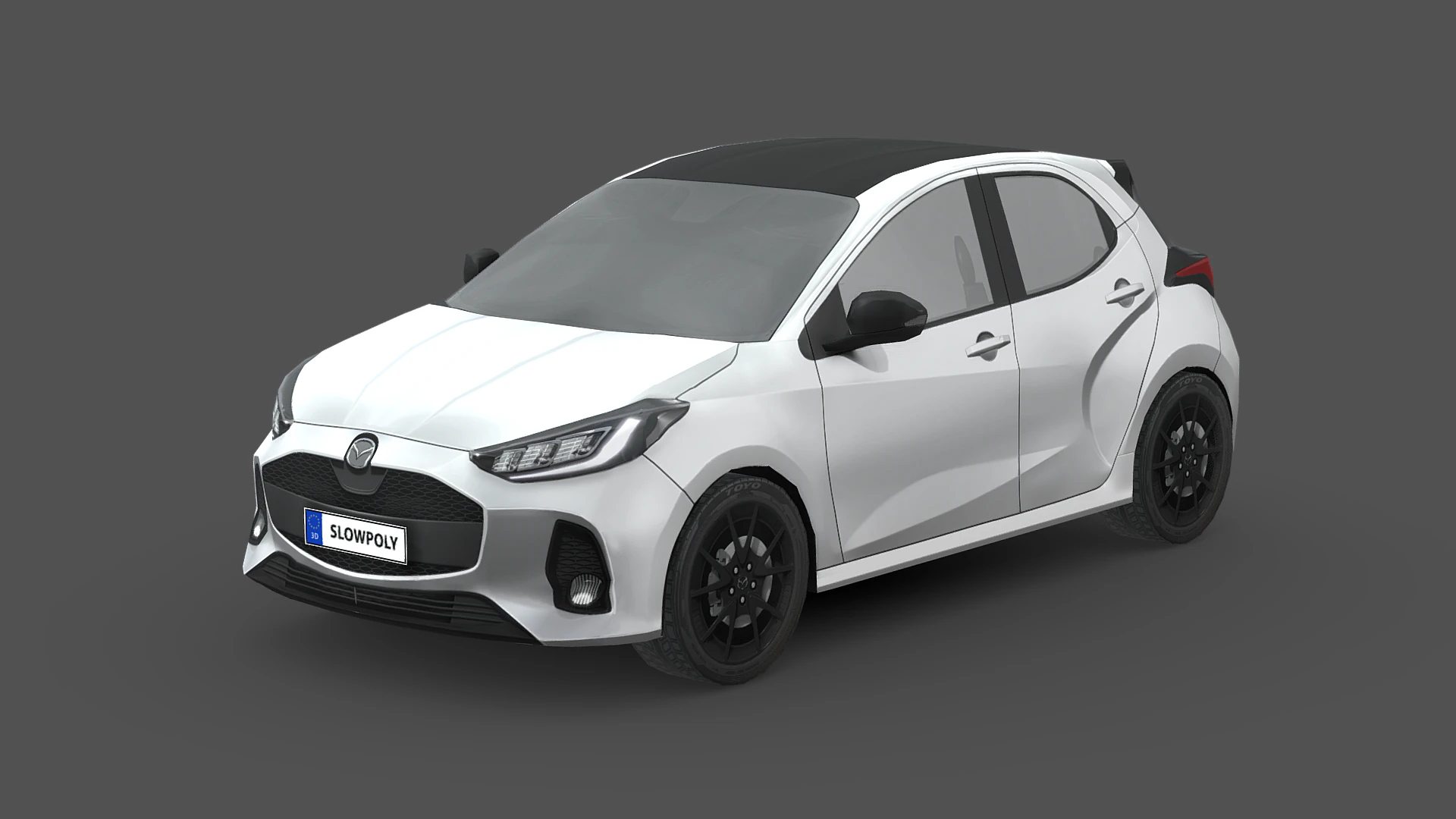 Mazda 2 Hybrid 2024 3D Model .c4d .max .obj .3ds .fbx .stl .blend