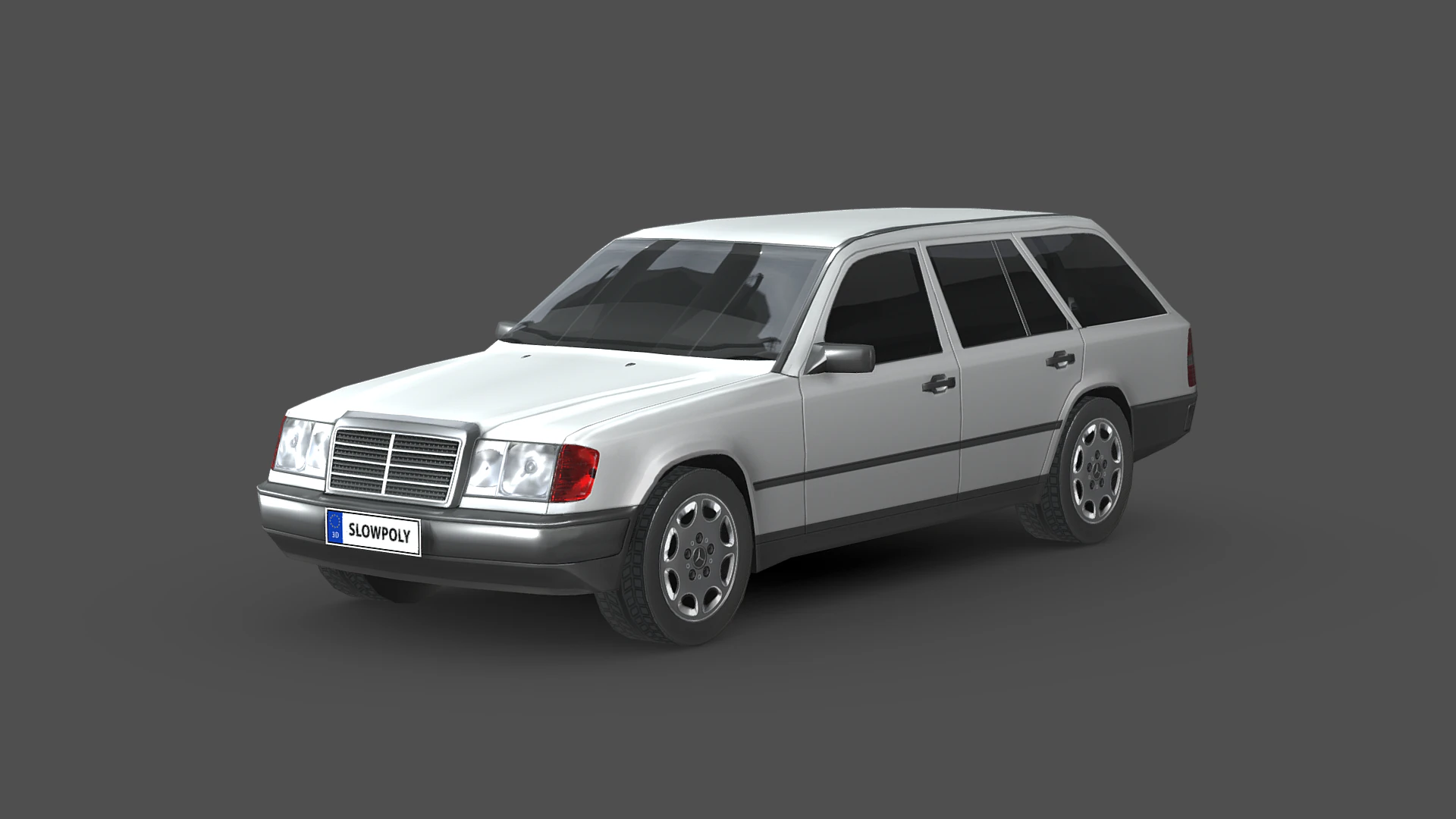 Mercedes-Benz E-Class W124 3D Model .c4d .max .obj .3ds .fbx .stl .blend