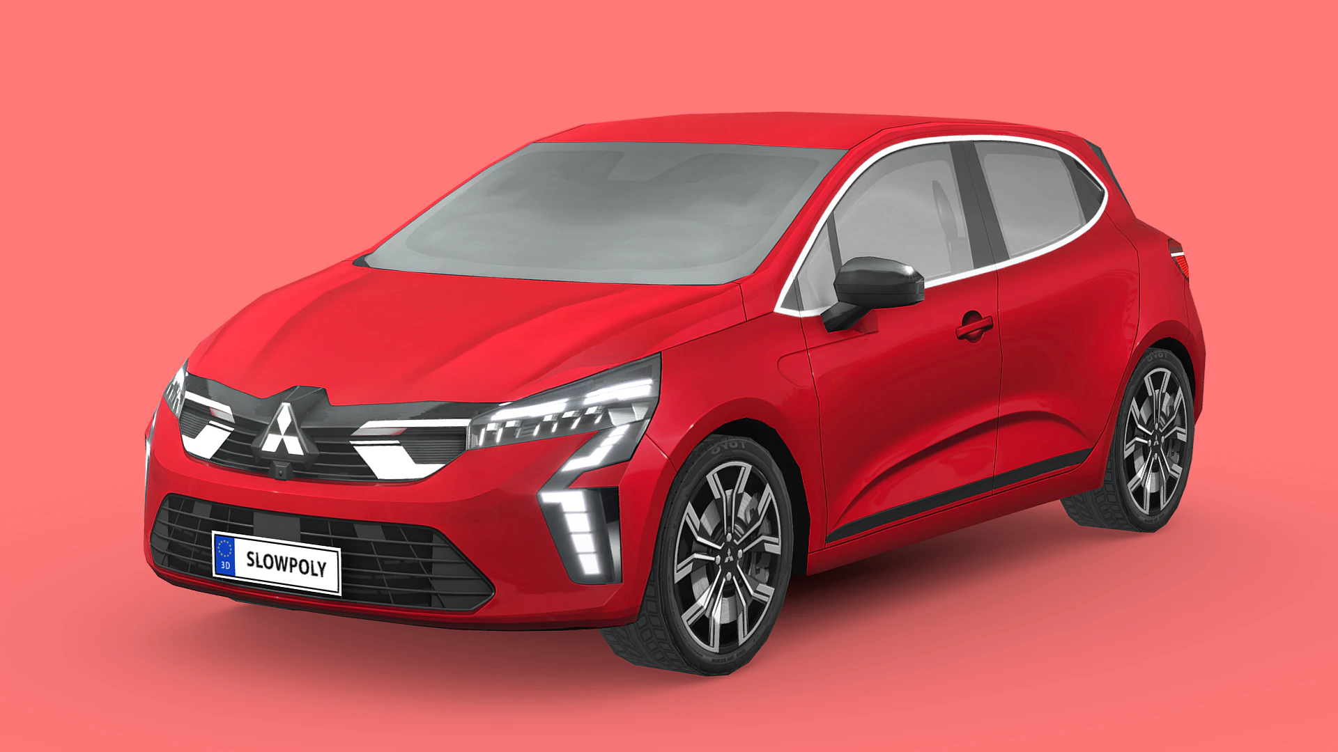 Mitsubishi Colt 2024 3D Model .c4d .max .obj .3ds .fbx .stl .blend