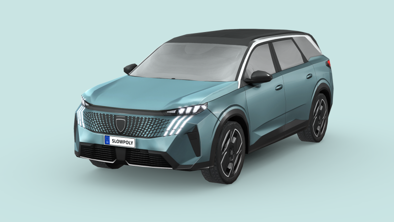Peugeot E-5008 3D 모델 .c4d .max .obj .3ds .fbx .stl .blend 