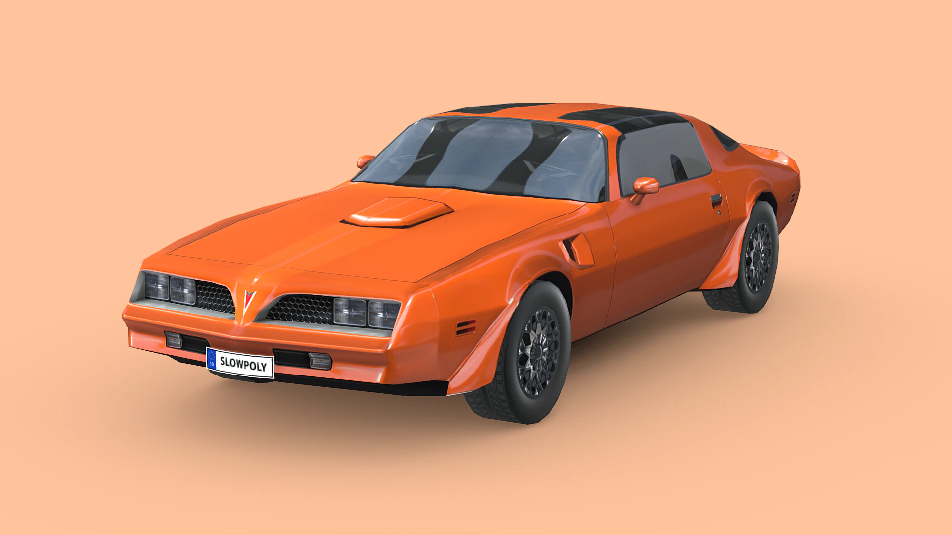 Pontiac Firebird Trans Am 1977 3D Model .c4d .max .obj .3ds .fbx .stl .blend 