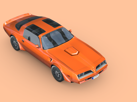 Pontiac Firebird Trans Am 1977 3D Модель