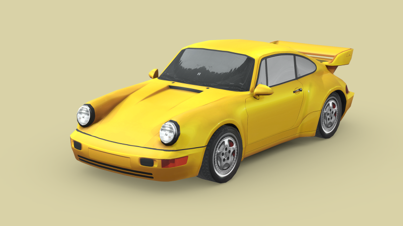 Porsche 911 Carrera RS 3D Model .c4d .max .obj .3ds .fbx .stl .blend 