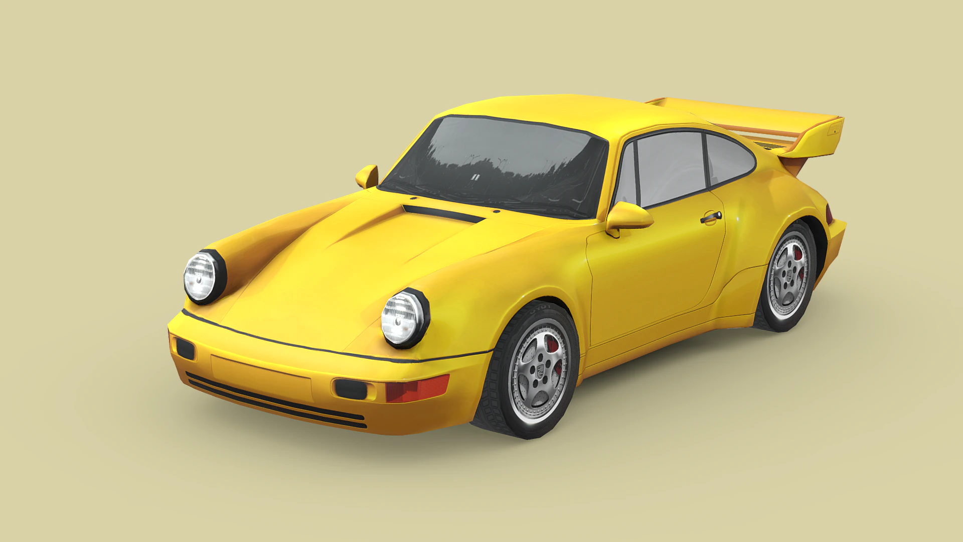 Porsche 911 Carrera RS 3D Model .c4d .max .obj .3ds .fbx .stl .blend 