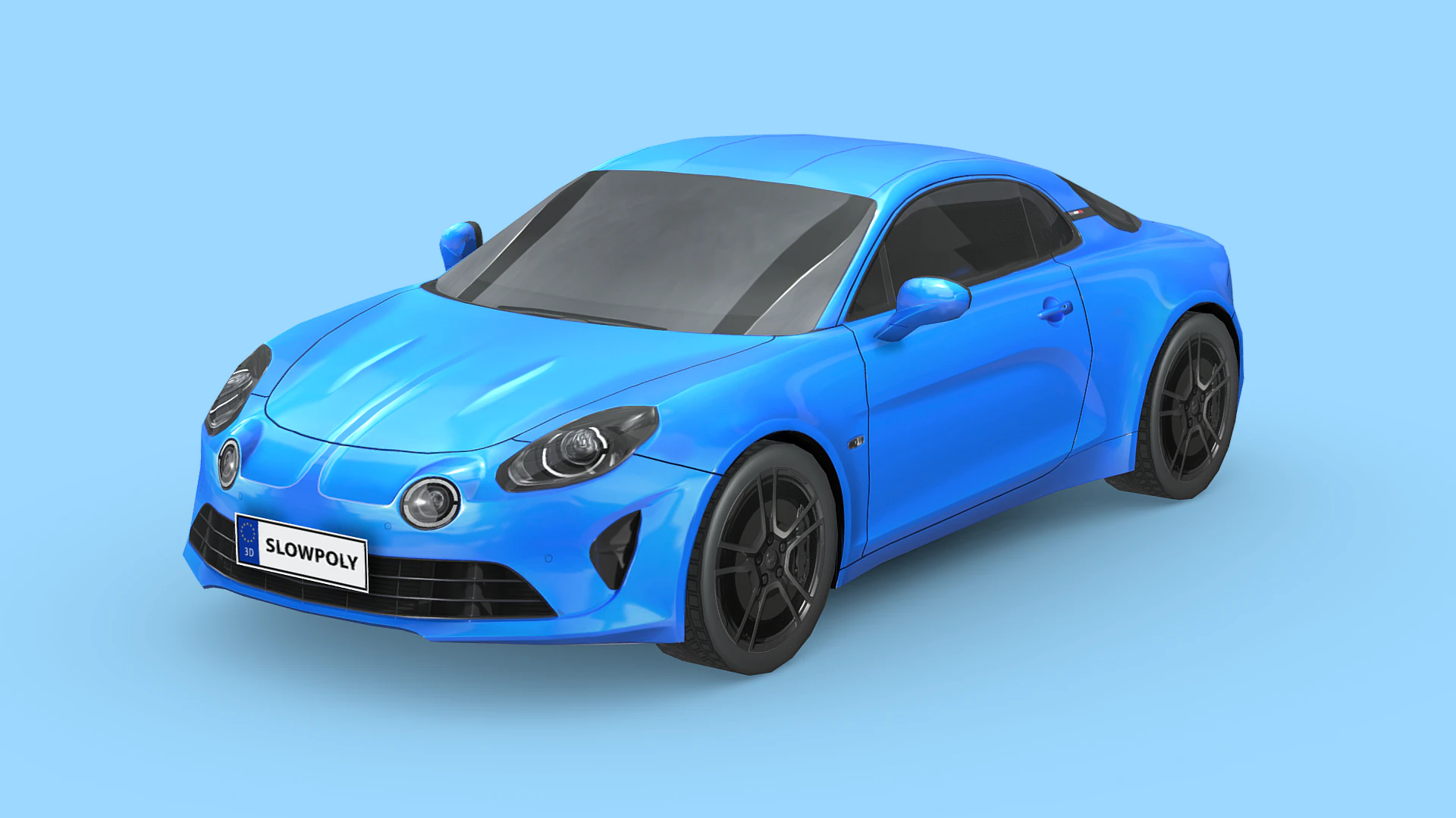 Renault Alpine A110 2018 3D Model .c4d .max .obj .3ds .fbx .stl .blend
