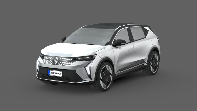 Renault Scenic E-Tech 3D Модель .c4d .max .obj .3ds .fbx .stl .blend 