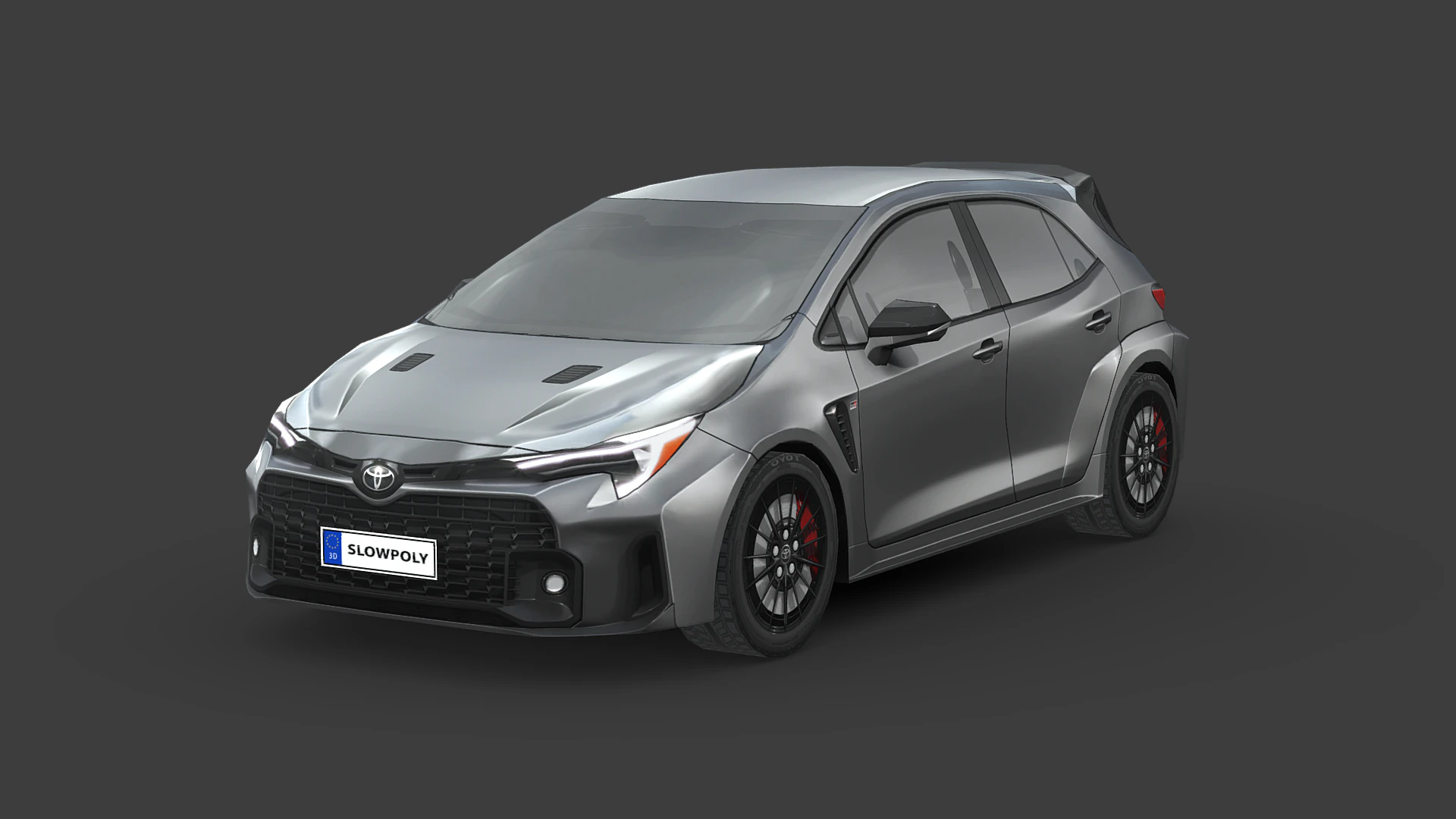 Toyota GR Corolla 3D Model .c4d .max .obj .3ds .fbx .stl .blend 