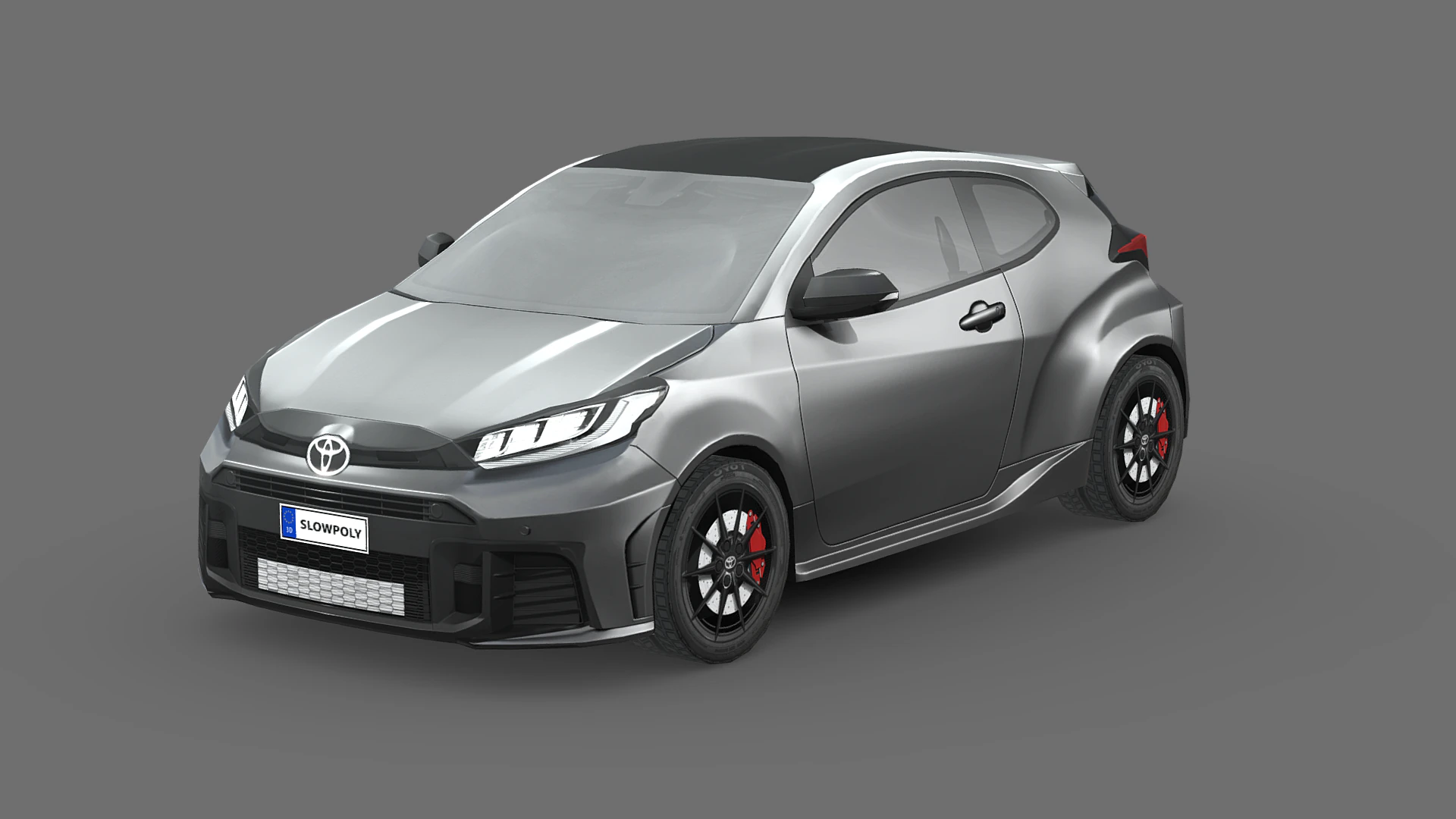 Toyota GR Yaris 2024 3D Model .c4d .max .obj .3ds .fbx .stl .blend 
